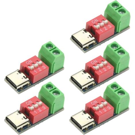 5 PD-Schnelllade-Testplatinen, einstellbares 5-20V PD-Triggermodul, 100W USB Typ-C Leistungstester (1/2)