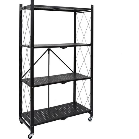 Etagère pliable 4 niveaux en fer et polypropylène (1/5)
