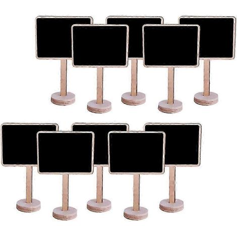 10 mini-tableaux noirs avec chevalets de support, marque-places, petits tableaux noirs pour mariages-Square (1/5)