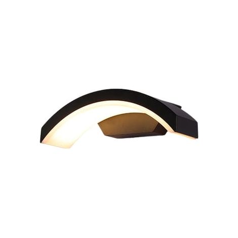 Aplique de pared LED para exteriores de 12W, fabricado en aluminio, ideal para salones, patios y pasillos. (1/5)