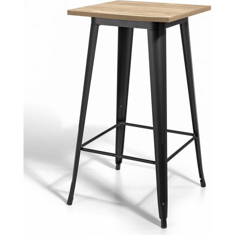 Table haute en métal et bois, Meet
