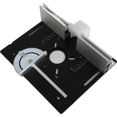 Set di tavole per fresatrice in alluminio, inserto per tavola di fresatura con supporto torsionale angolato, fresatrice per lamiere, accessorio per fresatrice per legno per fresatura, scanalatura e fi