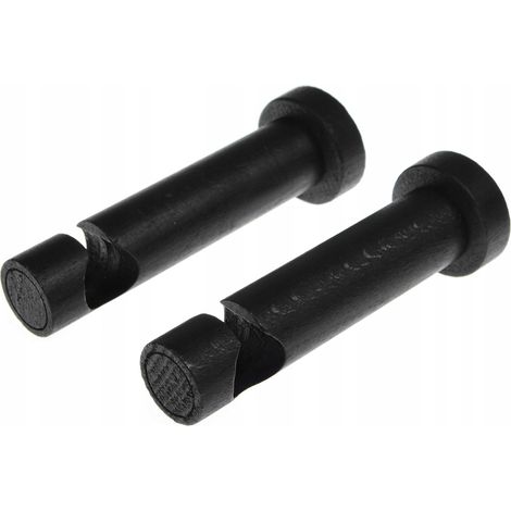 Soporte individual de madera para barra de cortina de 20 mm de diámetro, color negro, 2 unidades. (1/5)