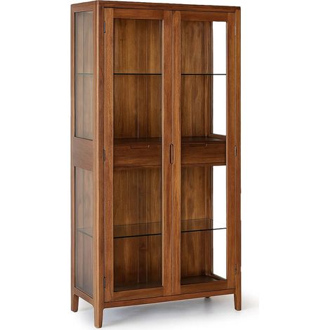 Vitrine VALENCIA – Elégance verticale en bois d’acajou (1/5)