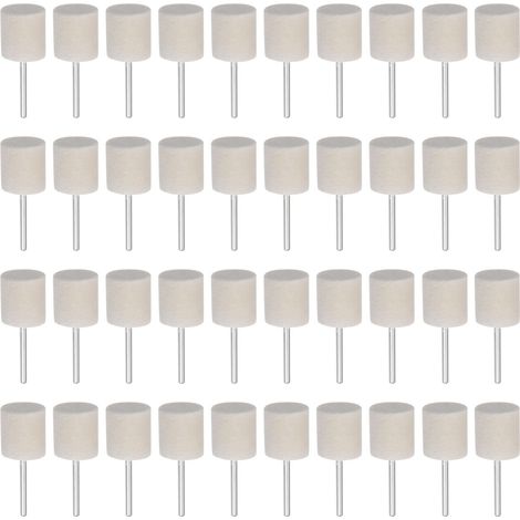 Lot de 40 pointes de polissage montées sur mandrin tête de 18 mm (1/5)