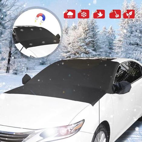 Copertura per parabrezza auto, copertura magnetica per parabrezza, protezione solare UV, antigelo, neve e ghiaccio, parasole pieghevole per la maggior parte dei veicoli (215155 cm)