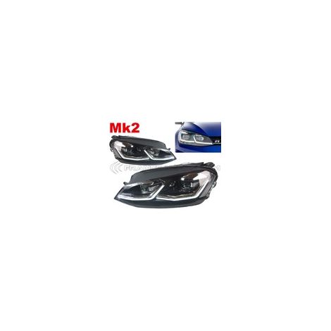 2x Feux avant GOLF 7 Facelift MK2 Full LED pour Phase 2 - 2017 à 2022 - Sans codage - Plug&Play (1/5)