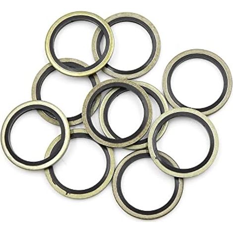 A Voiture Huile Broyage Rondelles 22mm ID 30mm OD Vidange Bouchon Joints (Ensemble de 10) (1/4)
