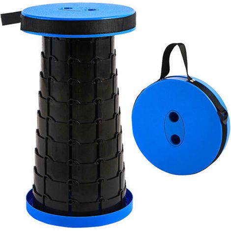Tabouret Télescopique Portable - Structure Échelle Poisson - Charge Max 136 kg - Hauteur Réglable - Pour Camping Pêche Jardin Randonnée - 1 Pièce (1/5)
