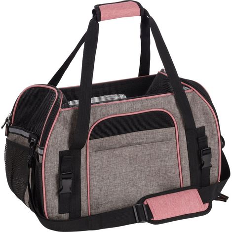 Sac de transport Xandor 48cm L x 25cm l x 33cm H pour petit chien max 7 kg - Flamingo (1/5)