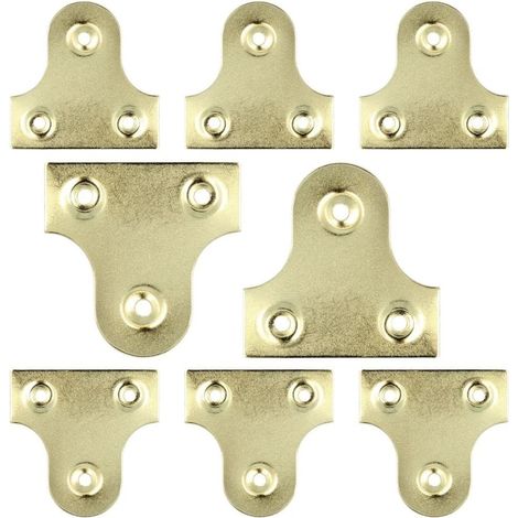 Aufhängeplatten aus Messing, 19 mm, glatt, für Spiegelglasrahmen. Sichere Montagehalterung. 10er-Packung. – AquaForge