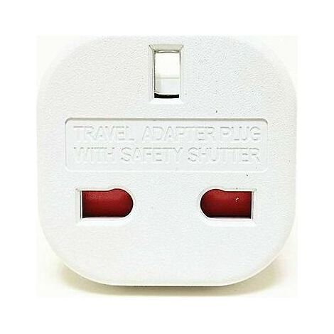 adaptateur De Voyage - British 3-pin White British Standard Plug To American Standard Plug (1/5)