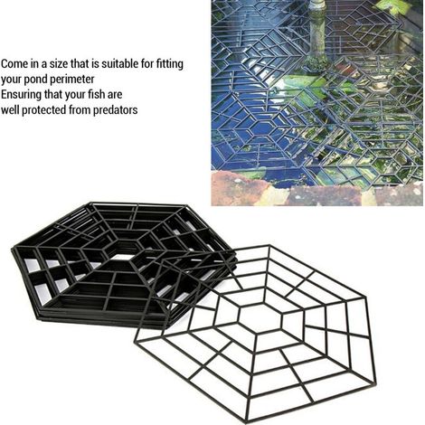 Protecteur de Bassin Anti-Herons - 20 Filets Flottants Plastique 6 Angles avec 60 Clips de Connexion pour Sécuriser vos Poissons (1/4)