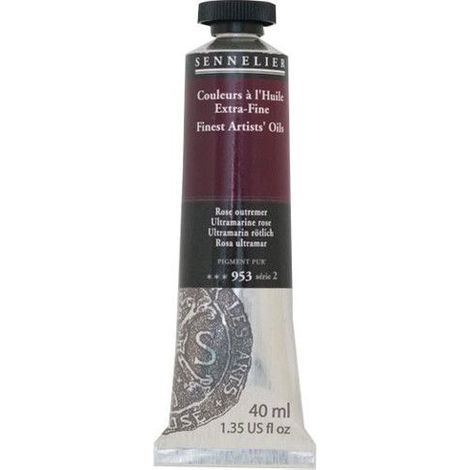 Couleurs à l'huile - Sennelier - Outremer Rose - 40ml - Pigments naturels - Finition satinée