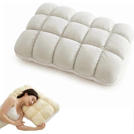 Kühlendes Marshmallow-Kissen, weiches und atmungsaktives Kissen, Alternative zu Daunen, geeignet für Seiten-, Rücken- oder Bauchschläfer (1/5)