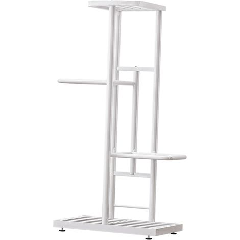 Estantería de 4 niveles para macetas, soporte para plantas, escalera para trasplantar, estante de almacenamiento resistente para plantas en maceta. (1/5)