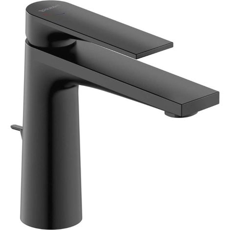 Duravit Tulum - Waschtischarmatur mit Ablauf, FreshStart, mattschwarz TU1021001046