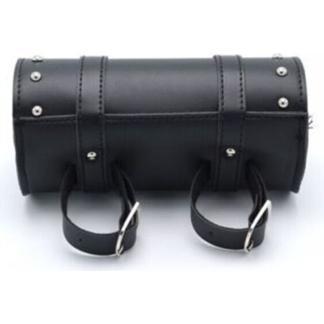 Sacoches Cavalières pour Motos,Sac à Outils en Cuir Moto,Universelle Sacoches Cavalières pour Moto,Cuir Noir Trousse Outils Moto,avec 2 Sangles De Fixation, s'adapte à La Plupart des Motos (1/5)