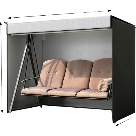 Housse de balançoire d'extérieur, Imperméable, Coupe-vent, noir (1/2)
