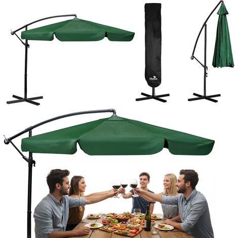 Faltbarer Gartenschirm 6 Segmente 350 cm mit Bezug Plonos PL-880
