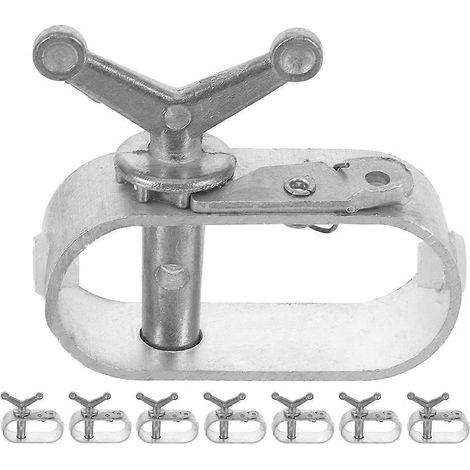 Tendeur de câble pour treuil (lot de 8), tendeur de corde pour bâches de piscine, mini-tendeur de câble en acier (1/5)