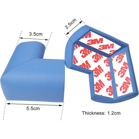 Lot de 20 Protection Coin de Table, Protecteurs d'angle de Sécurité, Mousse Souple Protection avec Résistant Adhésifs, Angle Droit Anti-Chocs Protege (1/5)