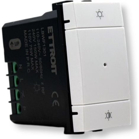 ETTROIT Smart Wifi Schalter/Dimmer Verbunden Tuya App Weiß Farbe Kompatibel mit Living Light LBWF1301 (1/3)