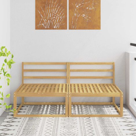 vidaXL Divano centrale per esterno Bianco 158 x 83 x 73 cm