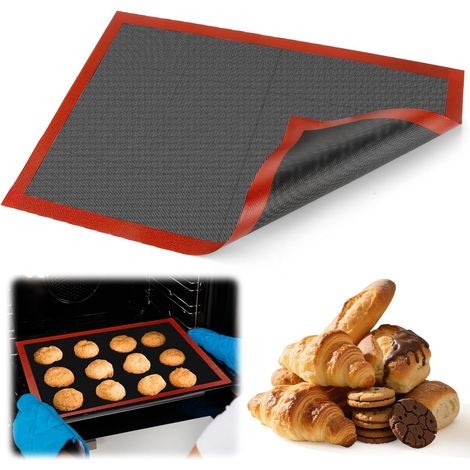 Tappetini da forno in silicone microforati da 2 pezzi, tappetini da forno 40x60 cm, tappetini da forno in silicone microforati riutilizzabili, tappetini da forno antiaderenti per macaron, pizze, pane,