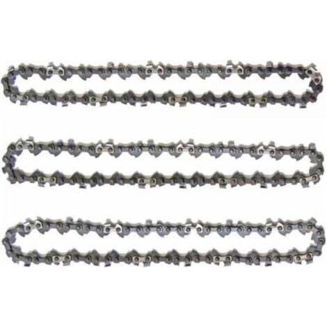 Pair Lot de 3 Chaînes d'Élagueuse sur Perche pour Guide-Chaîne de 10\" (25 cm), 40 Maillons d'Entraînement, Faible Rebond, Compatibles avec Black & Decker, Ryobi, Ferrex, Primaster et autres TRIMEC (1/5)