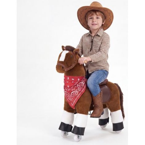 Caballo de Juguete para Niños, Pony de Montar con Ruedas, Pedales, Caballito Infantil con Asiento Elevado, Estructura de Metal, Uso Interior y Exterior, Carga hasta 50 kg, Niños Niñas 3 a 8 Años (1/5)