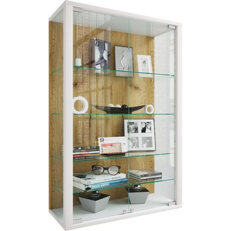 Gabinete de exhibición de pared colgante de cristal de gabinete de exhibición Udina L 91x60x25 - VCM