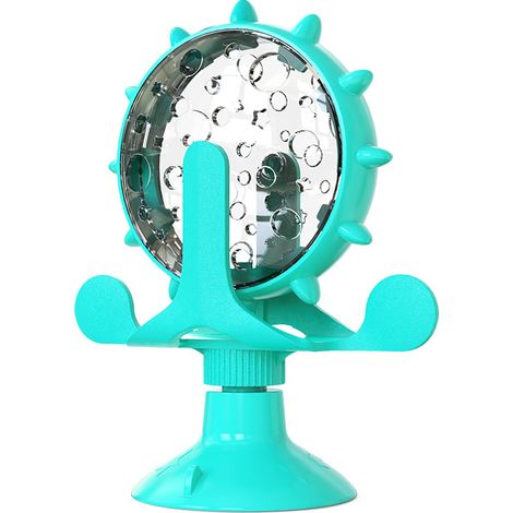 Fuite de nourriture pour chiens, moulin à vent interactif, jouet rotatif pour petits chiens, plateau tournant, gamelle pour ingestion lente, fourniture pour animaux de compagnie, vert (1/5)