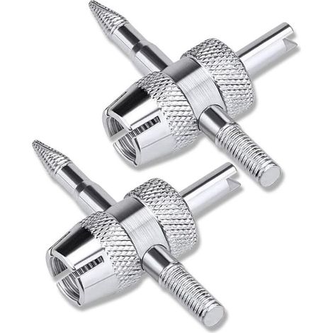 Outil multifonction 4 en 1 pour valves de pneus – Outil pour la réparation des valves de pneus de voiture (2 pièces) (1/5)