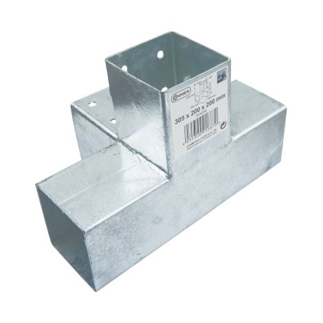 Pfostenverbinder, 91mm 305x200x200mm, fvz., 4 Hülsen