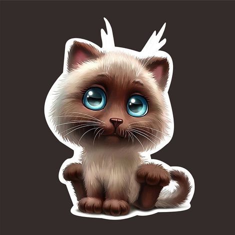 Autocollant Voiture 3D Stéréo Chat Drôle Personnalité Anime, Décor Auto 15x18cm, Adhésif Stylé pour Extérieur Véhicule (1/5)