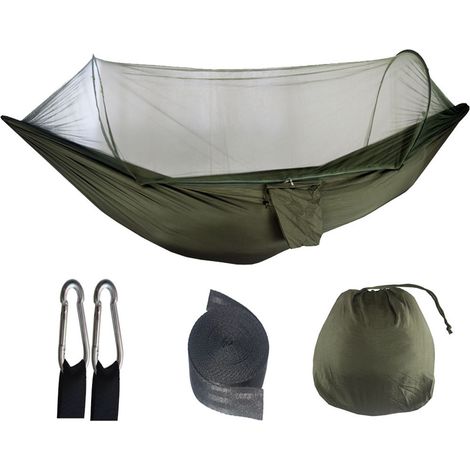 Filiyano-Moustiquaire simple et double pour hamac (vert armée) (1/5)