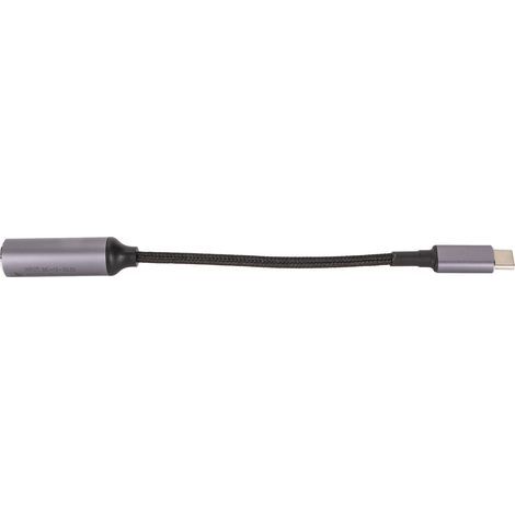 Câble DC vers Type C 2.5x0.7mm 100W, Entrée Femelle vers Sortie Mâle avec Détection Automatique, pour PC et Téléphone (1/4)