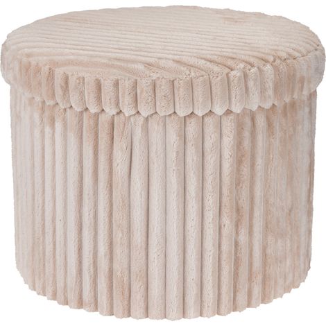 Runde Pouf mit Stauraum, faltbar, Ø 52 cm x 38,5 cm