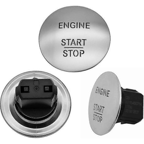 Schlüsselloser Start-Stopp-Zündschalter mit Druckknopf 2215450714 Silber für Mercedes-Benz W164 W205 th Happy H (1/5)