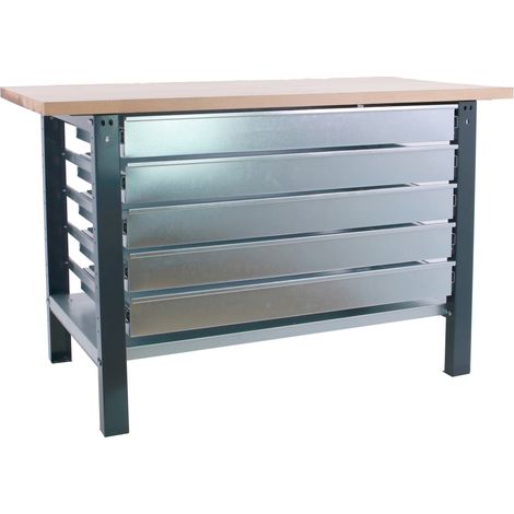 Simonrack BT6 Pro 5Box Werkbank anthrazit robust 120 cm