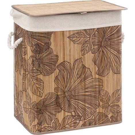 Panier à linge bambou Blackflora (1/3)