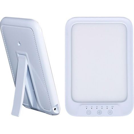 Lampe de lumière du jour LED 20 000 lux, 3 couleurs, 5 niveaux, tactile, minuterie, fonction mémoire (support inclus)