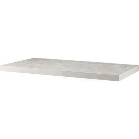 Mensolone bagno sospeso 80 cm NINFA per lavabo in legno Grigio spatolato (1/2)
