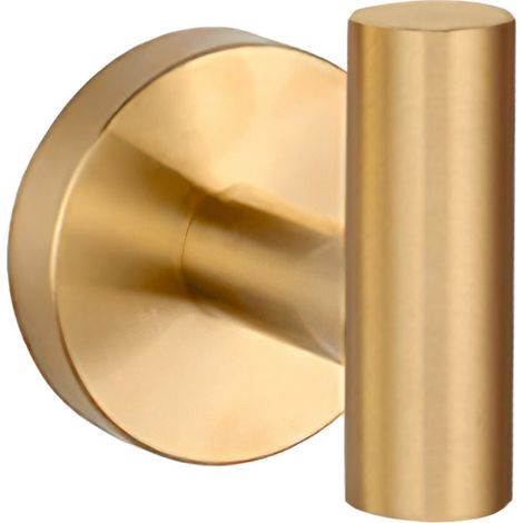 Percha oro mate de pared redondo para colgar de Valaz (1/2)