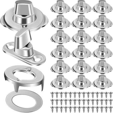 40 Fixations à Bouton Tournant Bâche, Acier Inoxydable Marine (1/5)