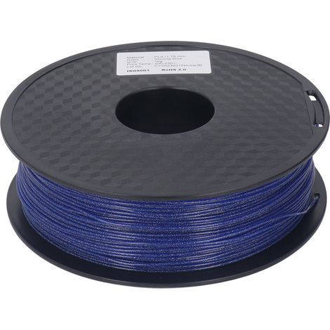 Filament d'imprimante 3D 1.75mm, bleu scintillant brillant, consommables en soie PLA lisse et solide (1/5)