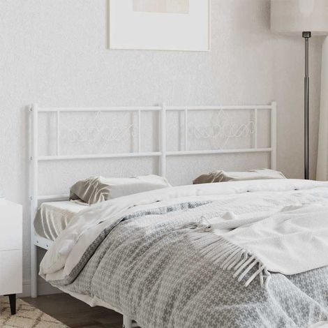 Tête de lit de remplacement métal blanc 160 cm (1/5)