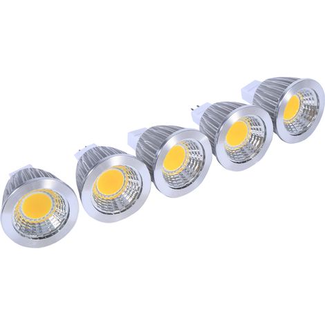 Spot Led MR16 - 5 W - Blanc Naturel - Technologie COB - Pour Éclairage Intérieur Extérieur - Lot De 5