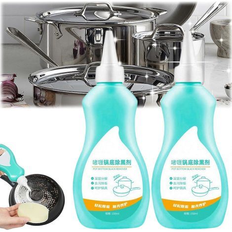 Lot de 2 gels nettoyants magiques pour casseroles et poêles. gel noir nettoyant pour le fond des casseroles. (1/5)